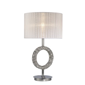 IL31534  Florence Crystal 62.5cm 1 Light Table Lamp
